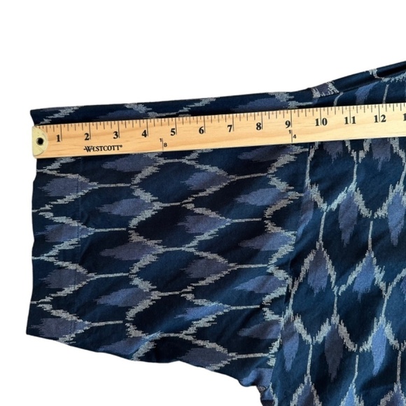 J.Jill Top Womens Size L Petite Mix Ikat Print Relaxed Kimono Style Boat Neck - Picture 11 of 15